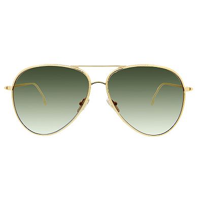 Victoria Beckham Women's Square Hammered Pilot Sunglasses