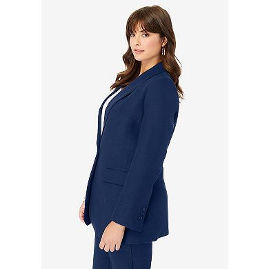 Roaman's Women's Plus Size Petite Plus Size Bendover Blazer