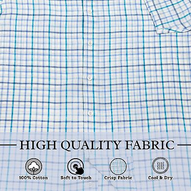 Wear Sierra Top Shelf Short-Sleeve Button-Down Cotton Shirt in Plaid design