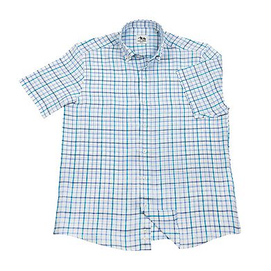 Wear Sierra Top Shelf Short-Sleeve Button-Down Cotton Shirt in Plaid design
