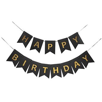 Birthday Bunting Banner, 6.7 Inch Birthday Sign Birthday Party Decorations Supplies
