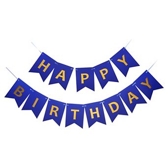 Birthday Bunting Banner, 6.7 Inch Birthday Sign Birthday Party Decorations Supplies