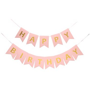 Birthday Bunting Banner, 6.7 Inch Birthday Sign Birthday Party Decorations Supplies