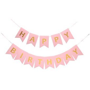 Birthday Bunting Banner, 6.7 Inch Birthday Sign Birthday Party Decorations Supplies