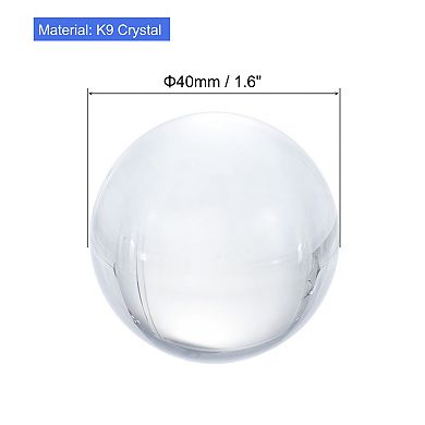 40mm/1.6" Crystal Ball, K9 Crystal Ball Decorative Ball with Gift Box for Decoration, Clear