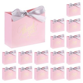 36 pc Thank You Gift Bags with Ribbons Party Favor Bags 4"x2"x4" Gift Bags for Party Favors