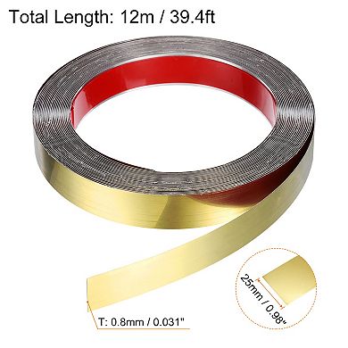 39.4ft x 0.98" Wall Trim Peel and Stick Molding Trim Frame, Self Adhesive Metal Strips Trim