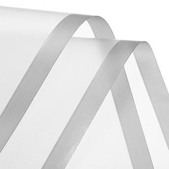 20 pc Transparent Silver Border Flower Wrapping Paper 22.8"x22.8" Waterproof Floral Wrapping Paper