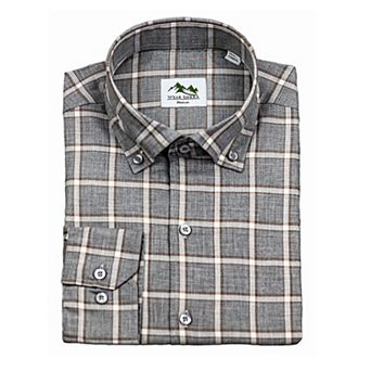 Wear Sierra Plaid Pattern Men's Top Shelf Cotton Long-Sleeve Button-Down Shirts