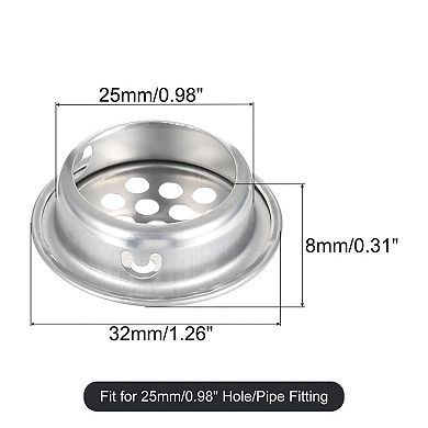 Floor Drain Cover, 1 Inch Stainless Steel Anti Blocking Drain Cover, 25mm Flat Mouth