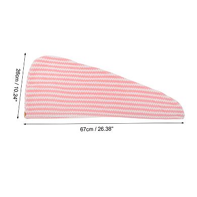 Water-absorbent Wave Pattern Hair Towel 1 Pc