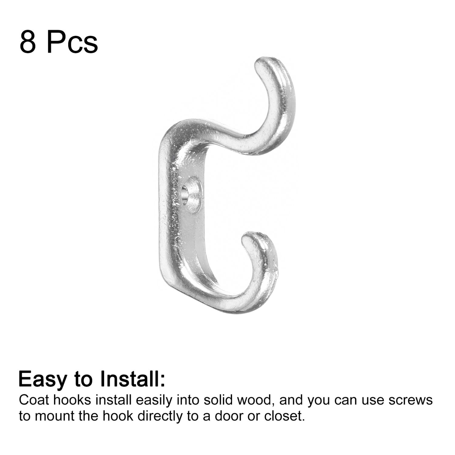 KOCKSHION 10pcs Mini Wall Mounted Single Prong Hook Retro