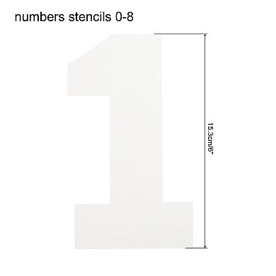 6 Inch Plastic Number Stencils Set 0-8 Address Number Stencil Templates