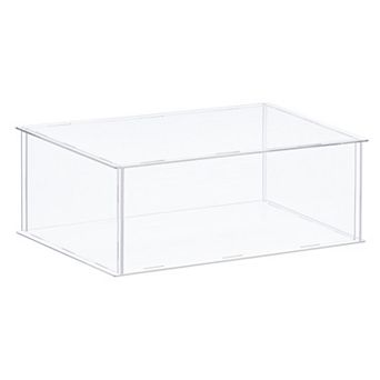 Acrylic Display Case Plastic Box Clear Assemble Dustproof Showcase 14x12.2x6.1 Inch for Collectibles