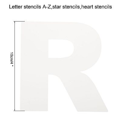 4 Inch Large Letter Stencils Alphabet Stencils, Star Stencil and Heart Stencil for Decoration