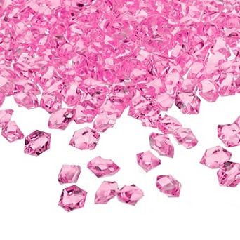 1000 pc Fake Ice Rocks, Dazzling Clear Resin Crushed Ice Sparkling Fake Diamonds Gem Stones