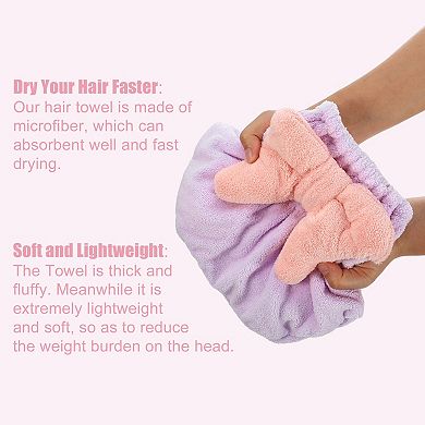 Hair Drying Towel Dry Cap, Towel Cap Quick Drying Lightweight for After Bath Drying Hair