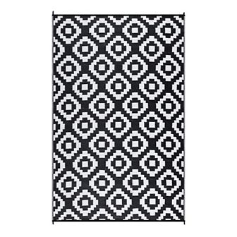 Garvee Outdoor Modern Geometric Plastic Area Rug for Camping Picnic