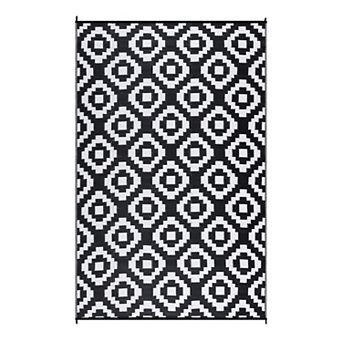 Garvee Outdoor Modern Geometric Plastic Area Rug for Camping Picnic