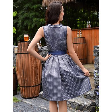 Womens Oktoberfest Dress for Bavarian 2 Piece Halloween Costumes Lace German Carnival Outfits