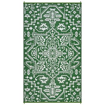 Garvee Vintage Outdoor Area Rug Reversible&Foldable Carpet for Patio Garden