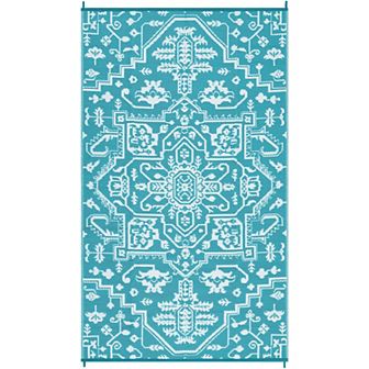 Garvee Vintage Outdoor Area Rug Reversible&Foldable Carpet for Patio Garden
