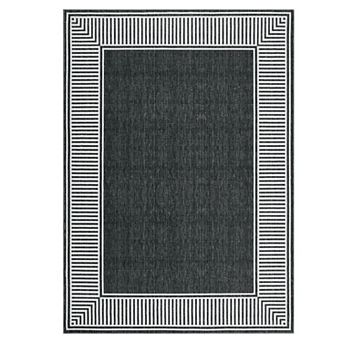 Garvee Modern Border Machine Washable Non Slip Area Rug for Living Room Bedroom