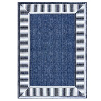 Garvee Modern Border Machine Washable Non Slip Area Rug for Living Room Bedroom