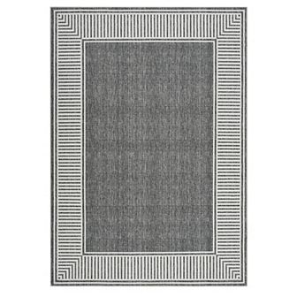 Garvee Modern Border Machine Washable Non Slip Area Rug for Living Room Bedroom