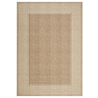 Garvee Modern Border Machine Washable Non Slip Area Rug for Living Room Bedroom