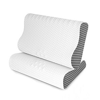 CLICKBIN Set of 2 Cooling Memory Foam Ergonomic Cervical Contour Pillows