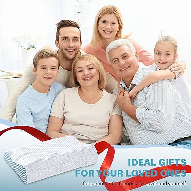 CLICKBIN Set of 2 Cooling Memory Foam Ergonomic Cervical Contour Pillows