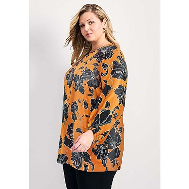 Avenue Women's Plus Size Bella Satin Tunic