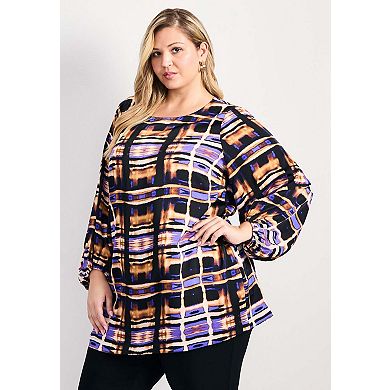 Avenue Women's Plus Size Bella Satin Tunic
