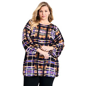 Avenue Women's Plus Size Bella Satin Tunic