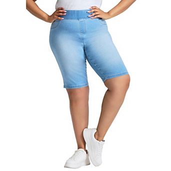 Avenue Women's Plus Size Butter Denim Pull On Short