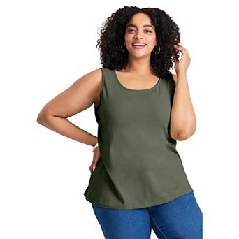 Avenue Women's Plus Size Basic Layering Tank