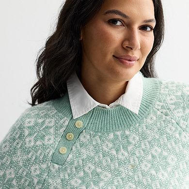 Women's Croft & Barrow® Mockneck Pullover Sweater