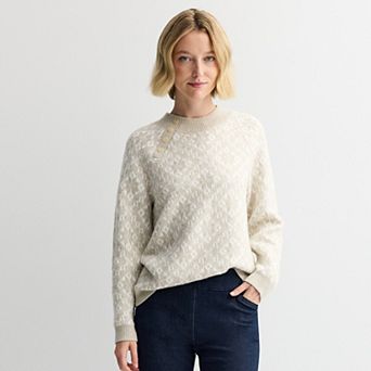 Women's Croft & Barrow® Mockneck Pullover Sweater