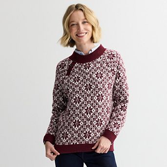 Women's Croft & Barrow® Mockneck Pullover Sweater