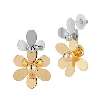 WINX Two Tone Flower Drop Earrings