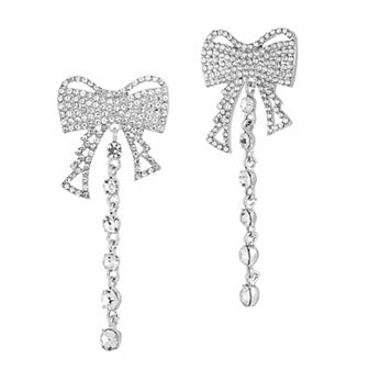 WINX Silver Tone Bow Drop Earrings