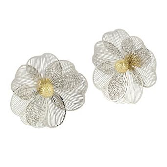 WINX Two Tone Flower Stud Earrings