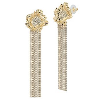 WINX Flower Statement Fringe Drop Earrings