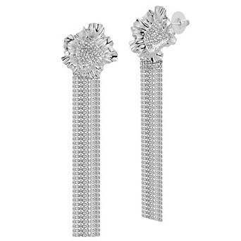 WINX Flower Statement Fringe Drop Earrings