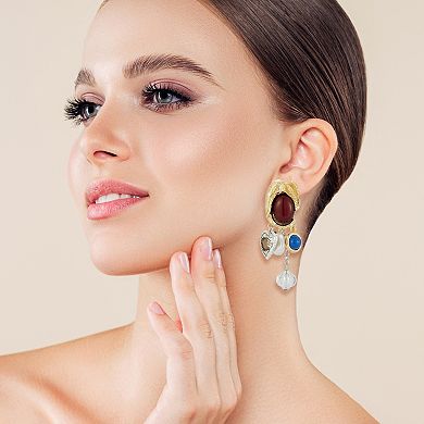 WINX Gold Tone Elephant Post Drop Earrings