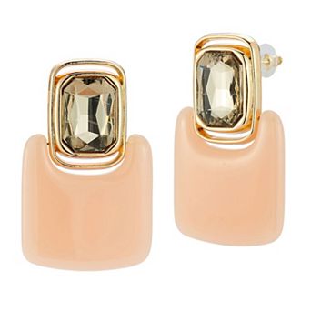 WINX Gold Tone Crystal Gems Statement Earrings