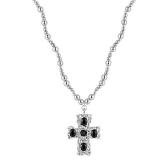 WINX Rhodium Plated Cross Pendant Necklace