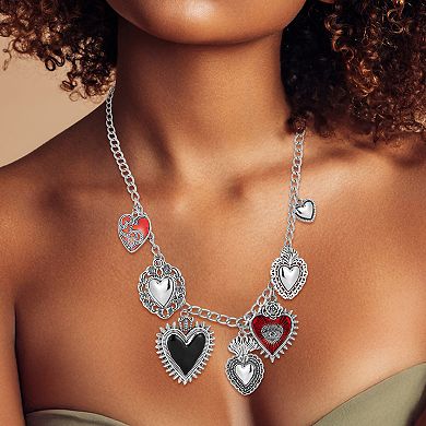 WINX Rhodium Plated Heart Charm Necklace