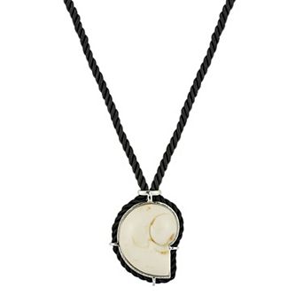 WINX Shell Pendant Necklace with Rope Chain